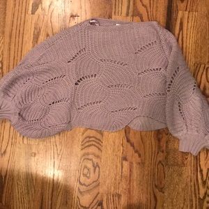 Cropped lilac knit sweater